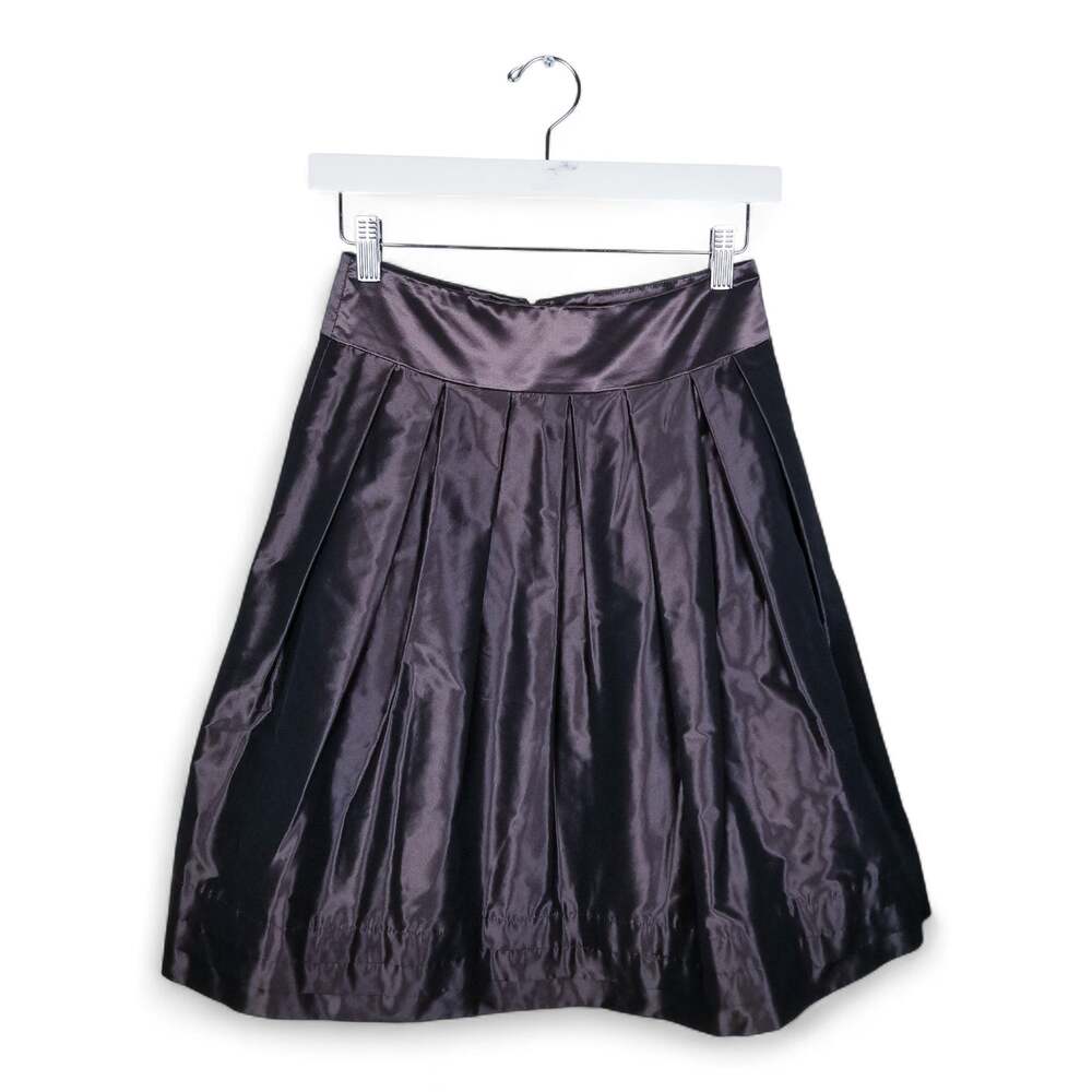 BANANA REPUBLIC Taffeta Pleated A-line Skirt Irridescent Mocha - Size 0